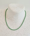 Apple green enamelled metal necklace